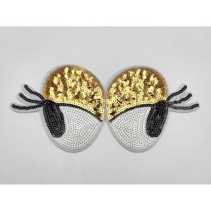 GLAMOUROUS EYES‎ LASHES SEQUINED EMBROIDERED PATCH